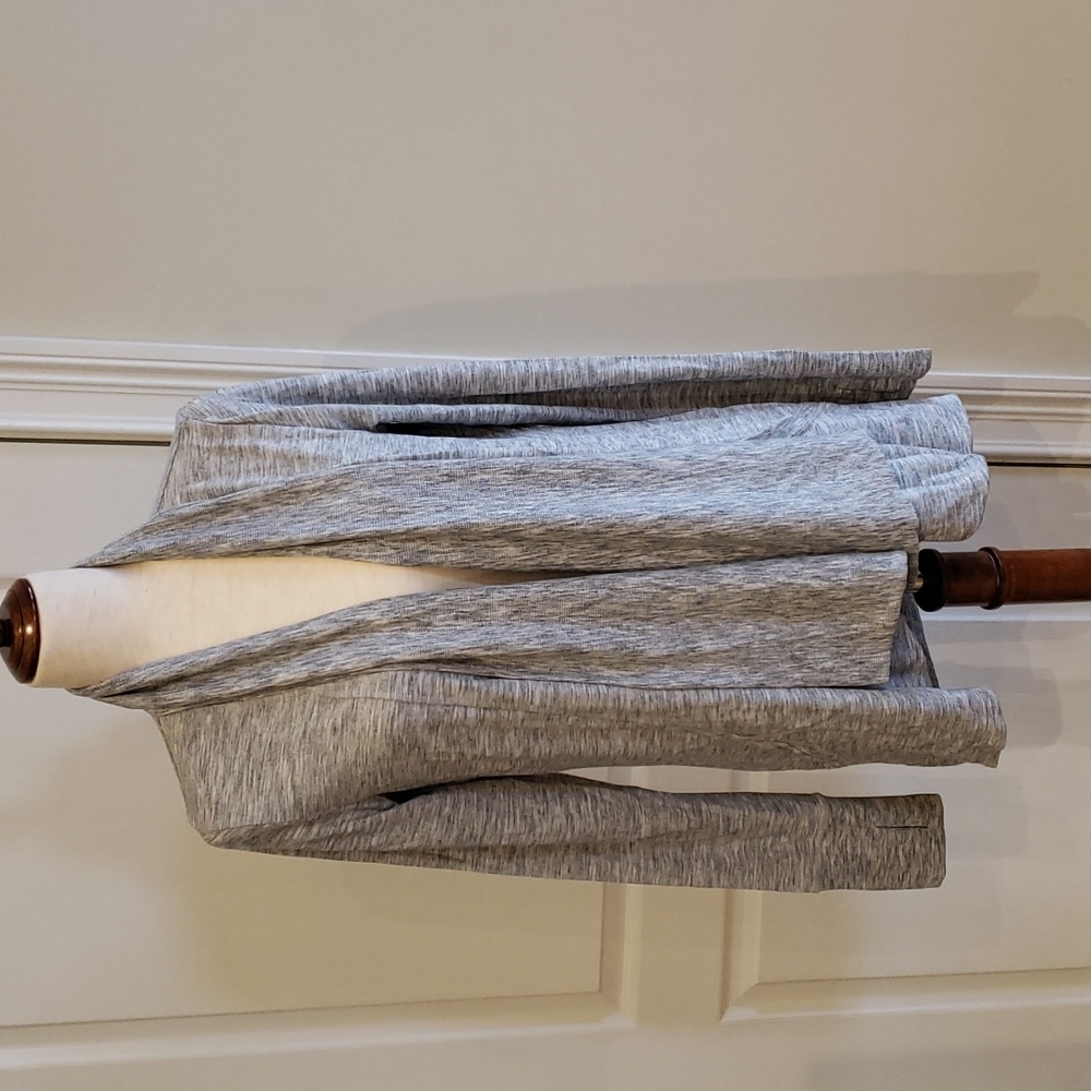 Light Gray Open-Front Women's Sweater Cardigan